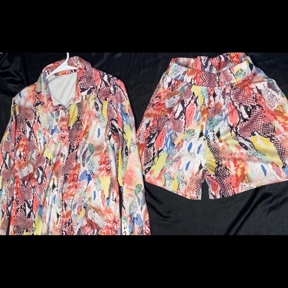 2 Piece Pink Python Short Set - image 6